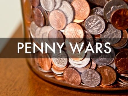 penny wars school fundraising idea